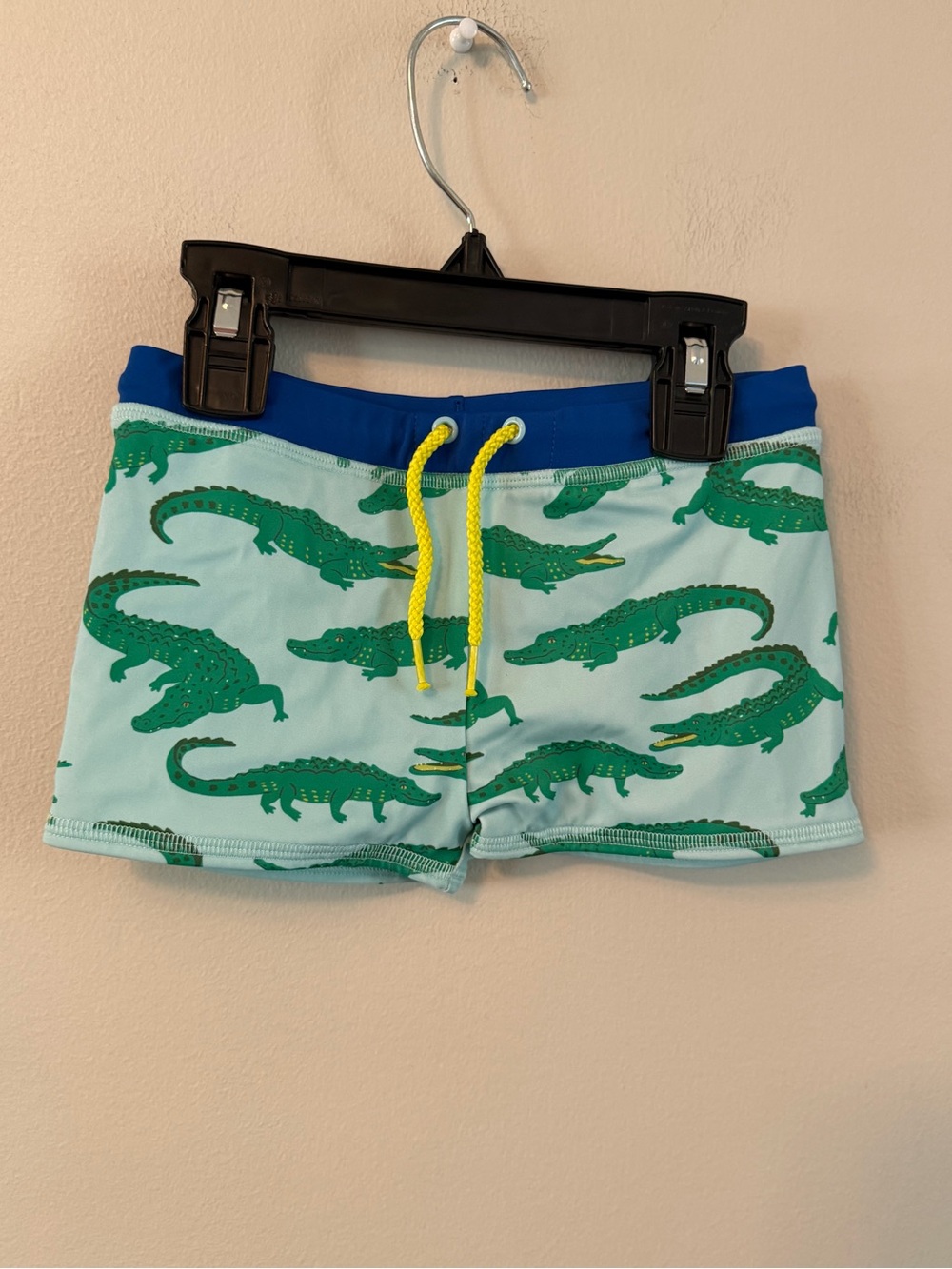 Mini Boden Green Alligator Swim Shorts